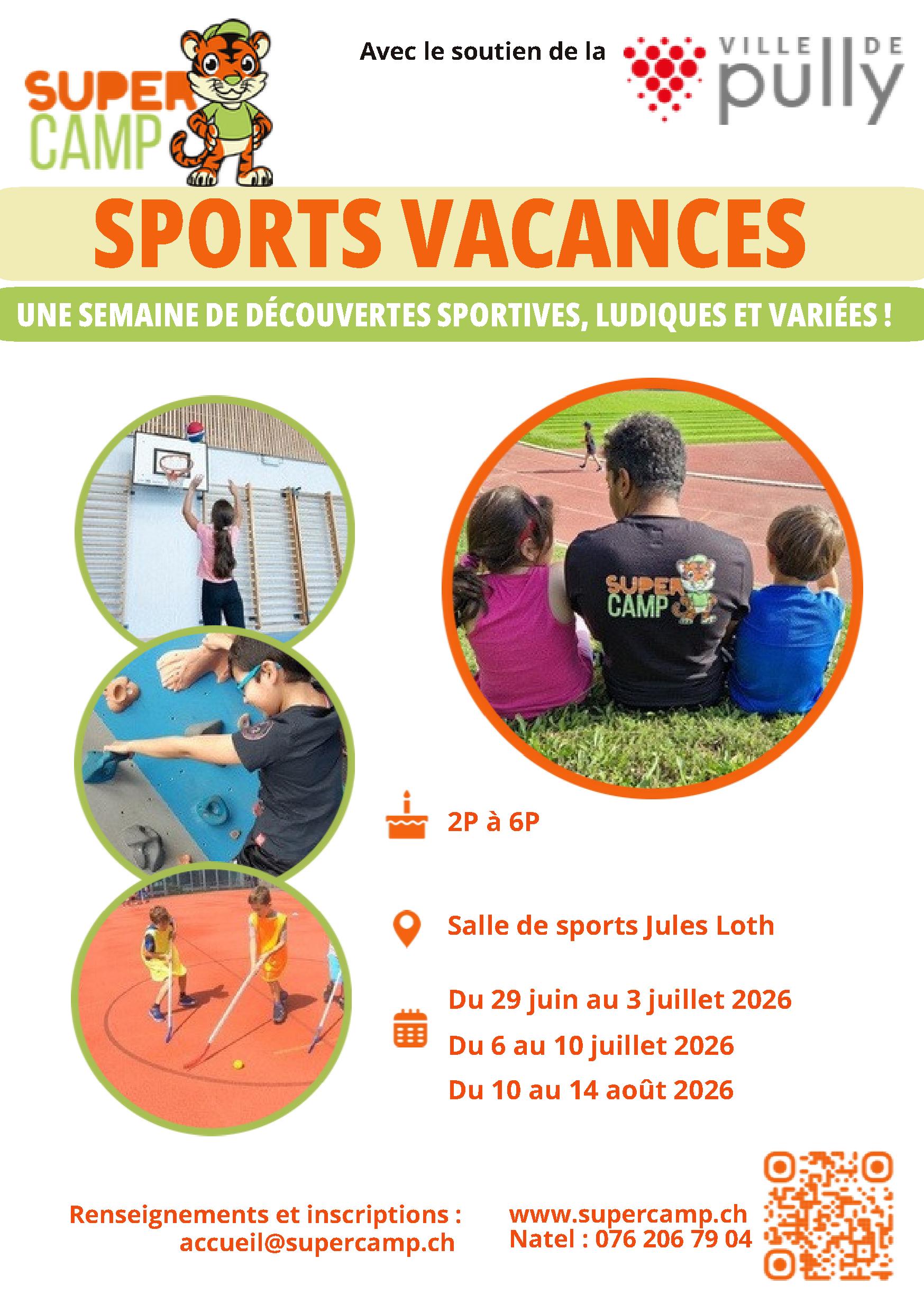 Flyer Stages Sportifs Pully 2026