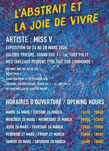Flyer de l'exposition "L'abstrait et la joie de vivire"